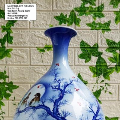 BÌNH TỲ BÀ CHIM HOA PHÚ QUÝ